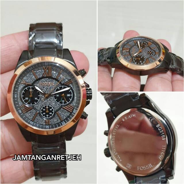 JAM TANGAN WANITA FOSSIL BQ3169 CHRONO BATRE KUALITAS ORIGINAL