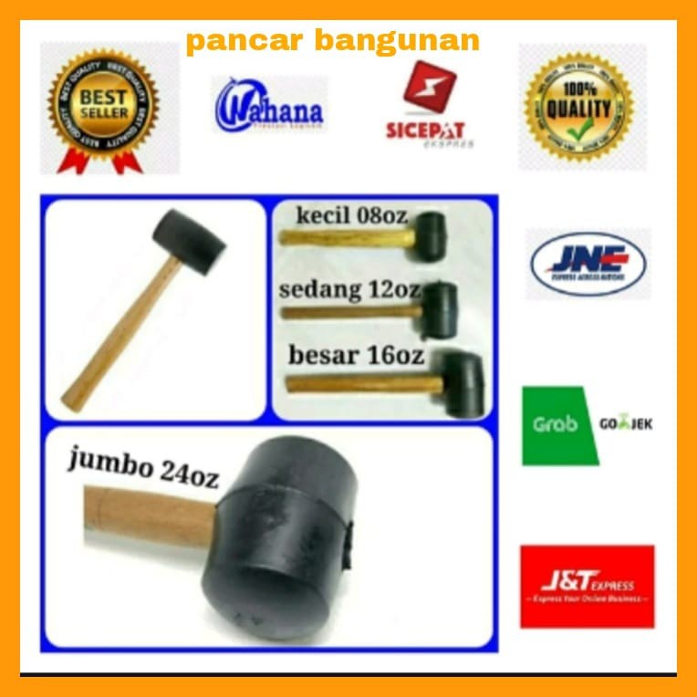 PALU KARET JUMBO 24 OZ - PALU KARET HITAM - PALU KARET 24 OZ - PALU TUKANG - PALU KARET - PALU KARET