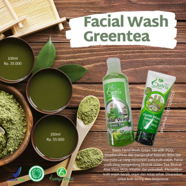 

Facial Wash Greentea Batrisyia Herbal