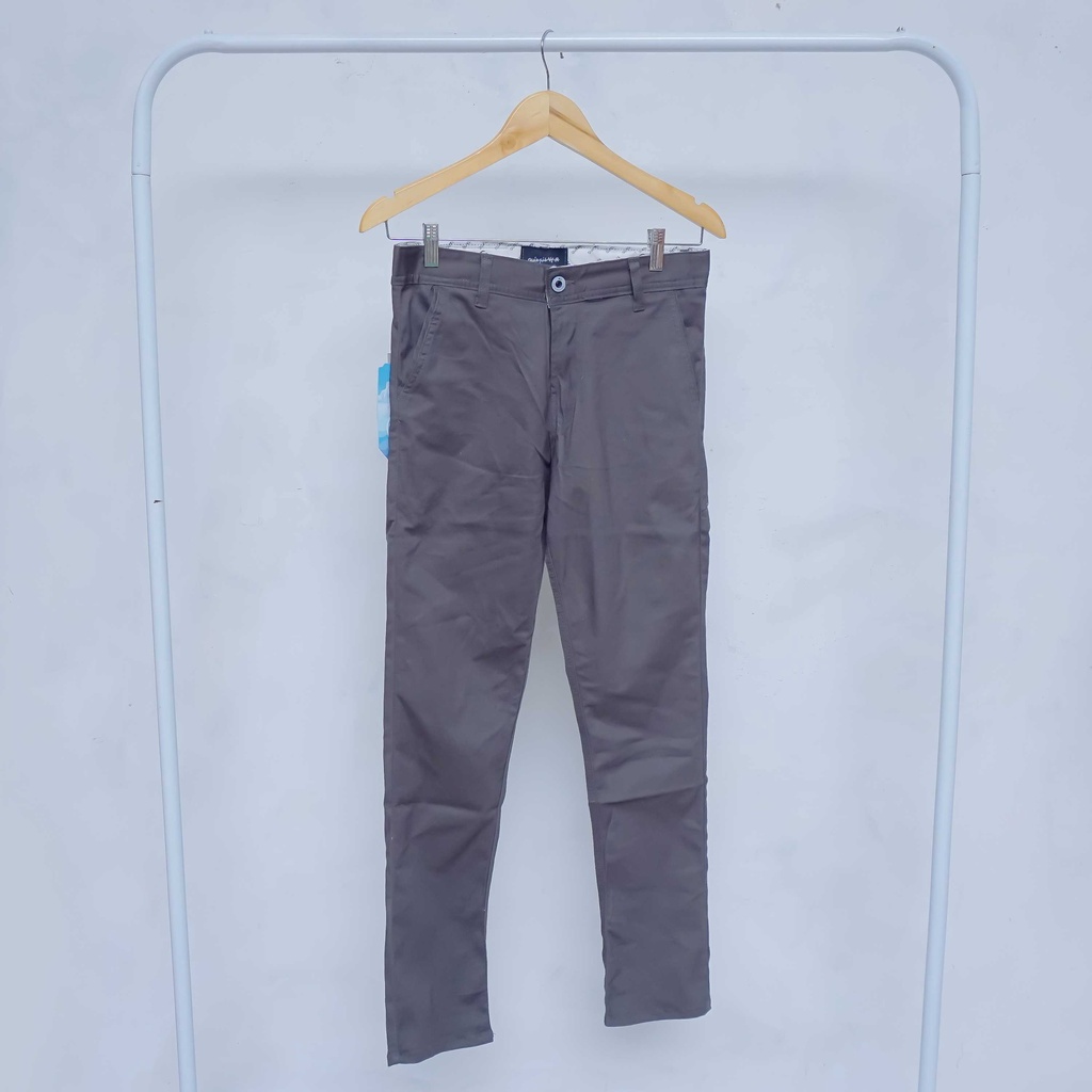 Celana Chino Panjang Abu Abu Pria Distro Quiksilver Premium