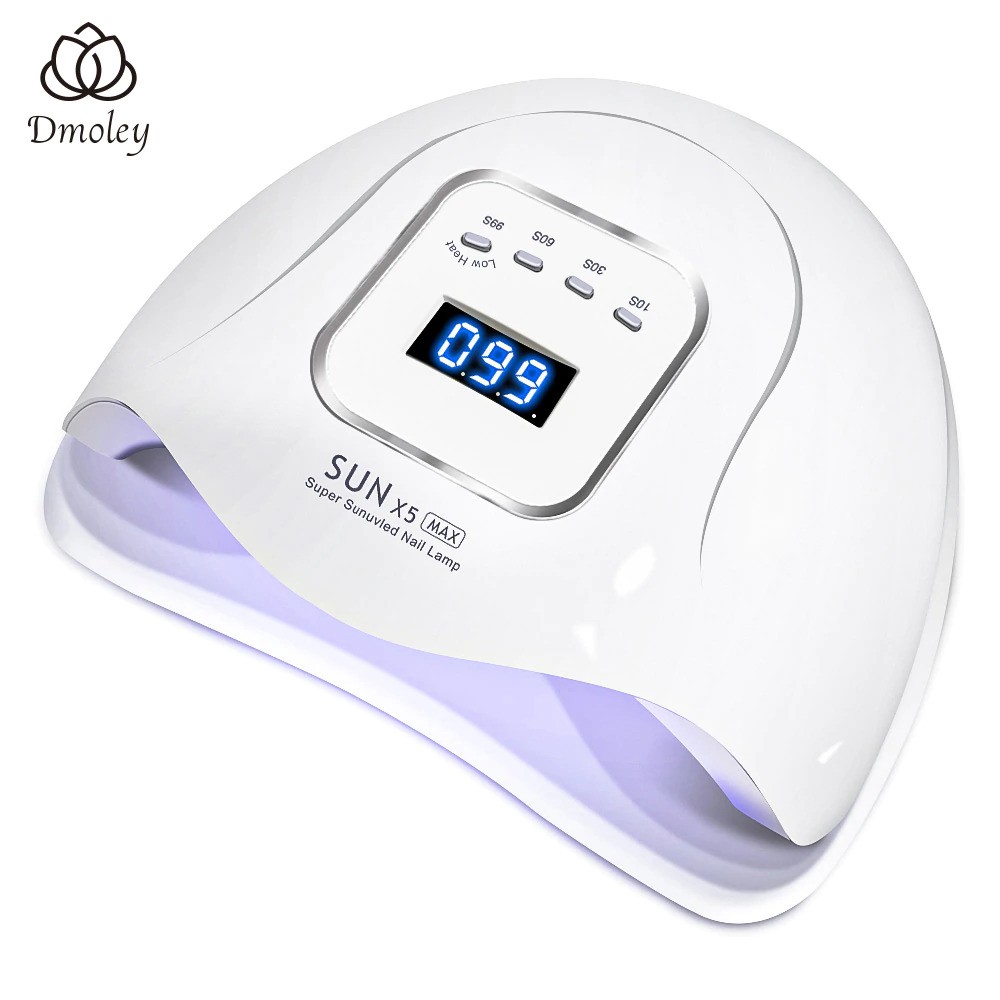 Bisa COD Alat Kecantikan Pengering Kutek Kuku UV LED Nail Dryer 120W - Dmoley SUN X5 Max White