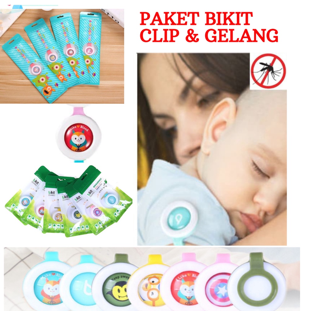 Trend-Paket Bikit Monster Gelang dan PIN MOSQUITO REPELLENT / PENANGKAL / TEMPELAN ANTI NYAMUK BIKIT