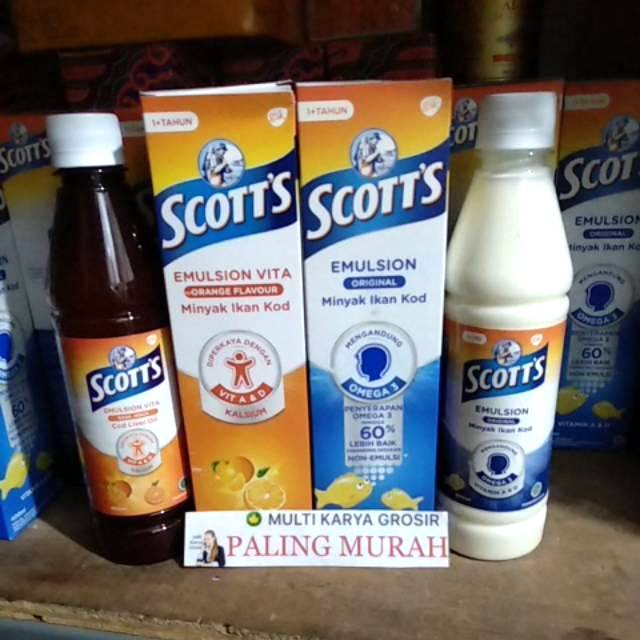 Minyak Ikan Scotts Emulsion Scot Jeruk Original 400ml Indonesia