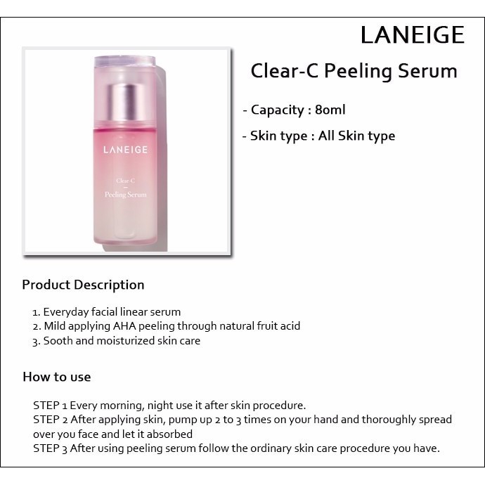 Review laneige clear c peeling serum untuk kulit berminyak