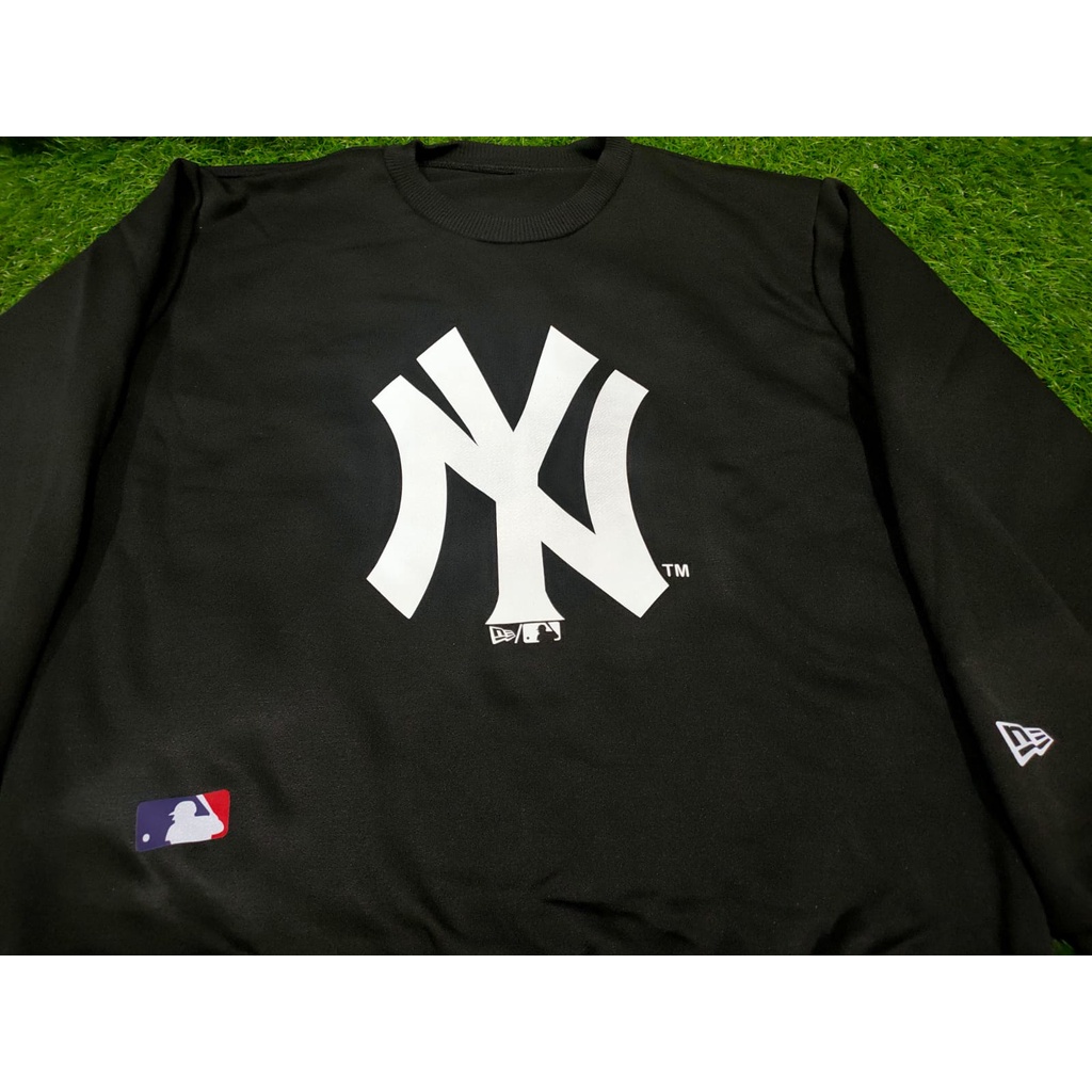 NY MLB YANKEES NEW YORK SWEATSHIRT CREW NECK PREMIUM BLACK
