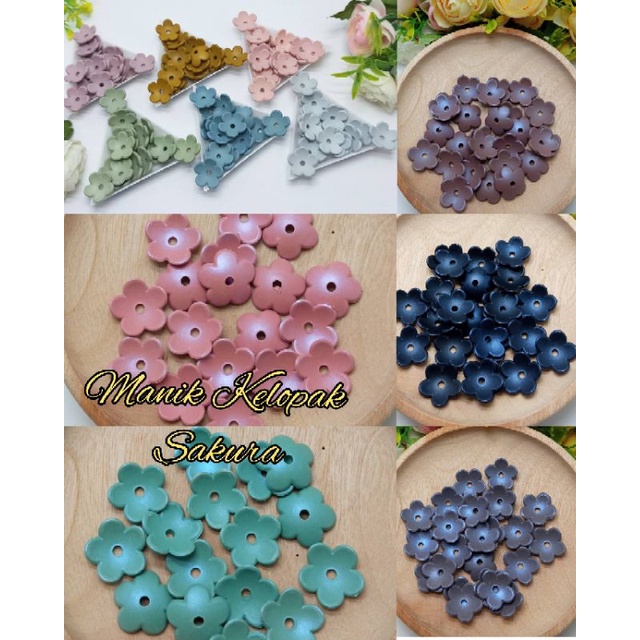 Manik Kelopak Sakura Pearl Mote Kelopak Sakura Doff Manik Akrilik Kelopak Bunga Sakura