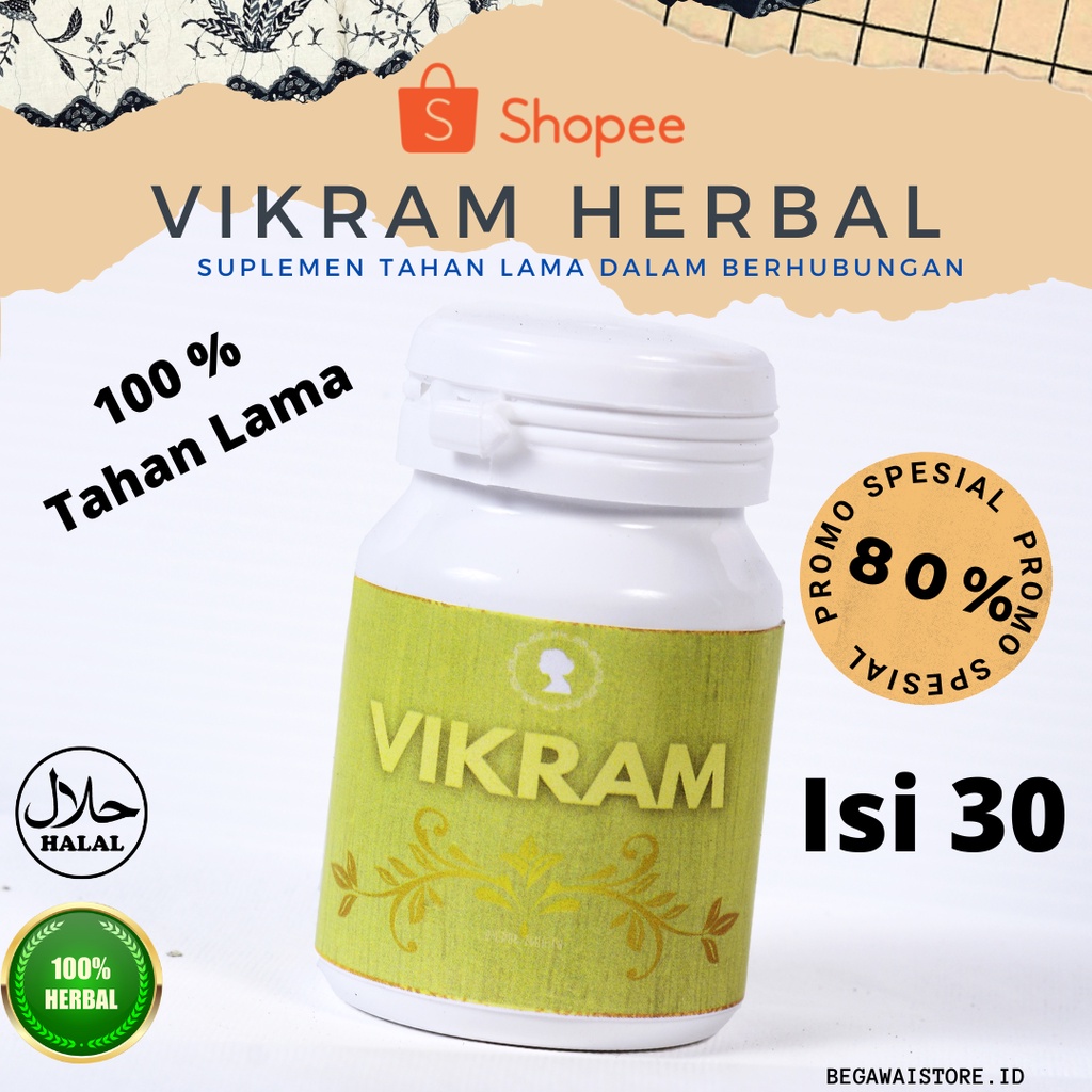 VIKRAM /// Suplemen tahan lama pria / obat kuat pria / pria perkasa / obat kuat tahan lama pria / ob