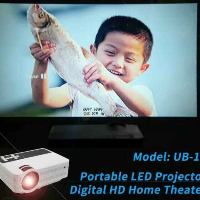 MINI PROYEKTOR UB10 TV 1500LUMENS BUILT IN TV TUNER NEW GENERATION