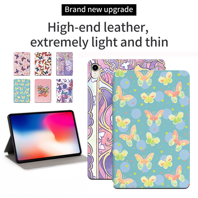 Casing Tablet Untuk iPad Mini6 (2021) 8.3 &quot;A2568 Holder Case Untuk iPad 6th 5th Generation iPad Mini5 4 3 2 1 7.9&quot; Fashion Fancy Flip Color Butterfly Series Leather Stand Cover