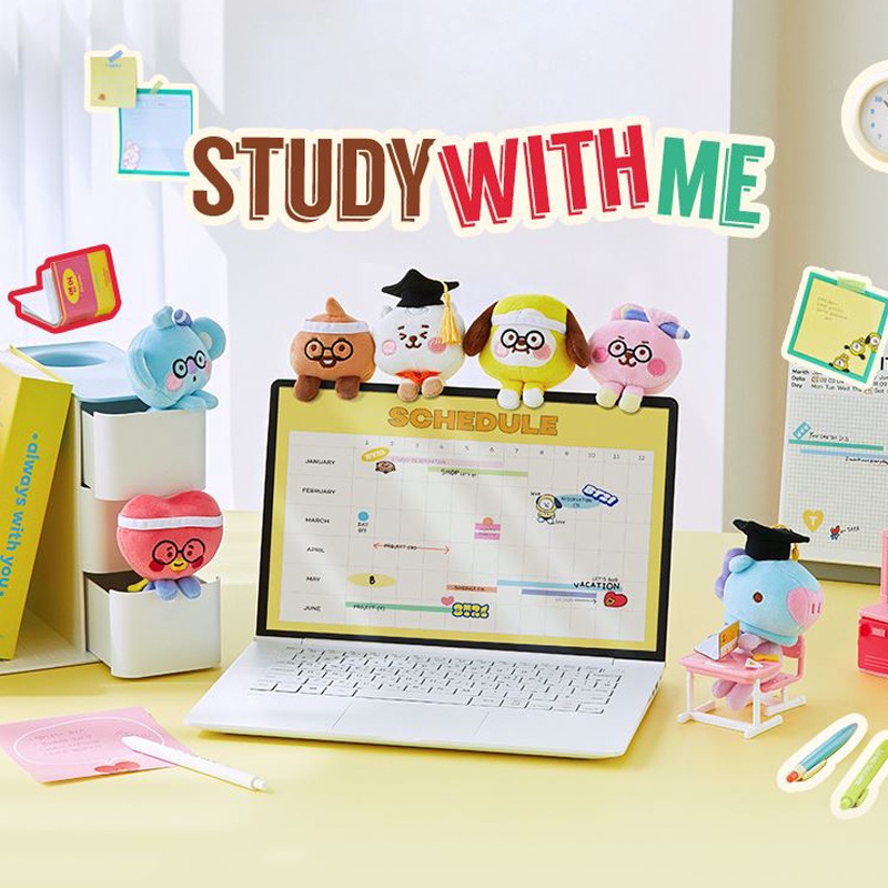 Line Friends Study With Me Monitor Boneka In Stock New Arrival