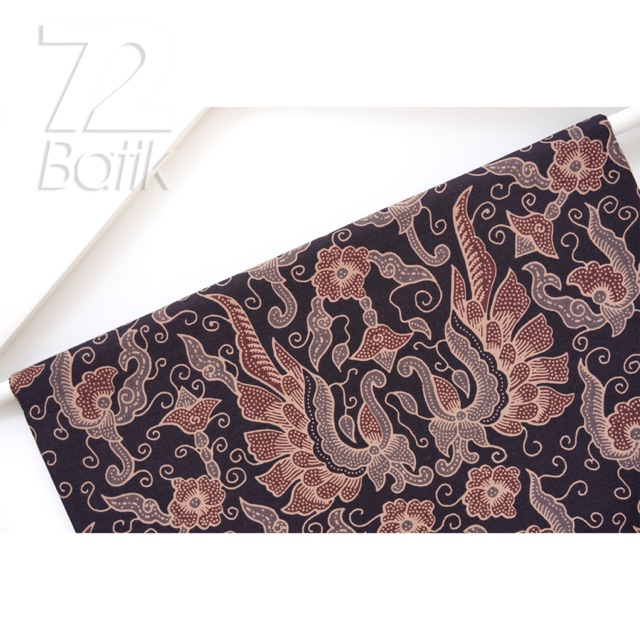 KAIN BATIK PREMIUM Bahan Katun Warna Hitam Item Black Coklat 726135 Cap 72 Jarik Jarit Samping Kebat Panjang Batik Katun Modern Premium Bahan Seragam Batik Pernikahan Kantor Keluarga Murah Kamen Jadi Batik Bali Lembaran