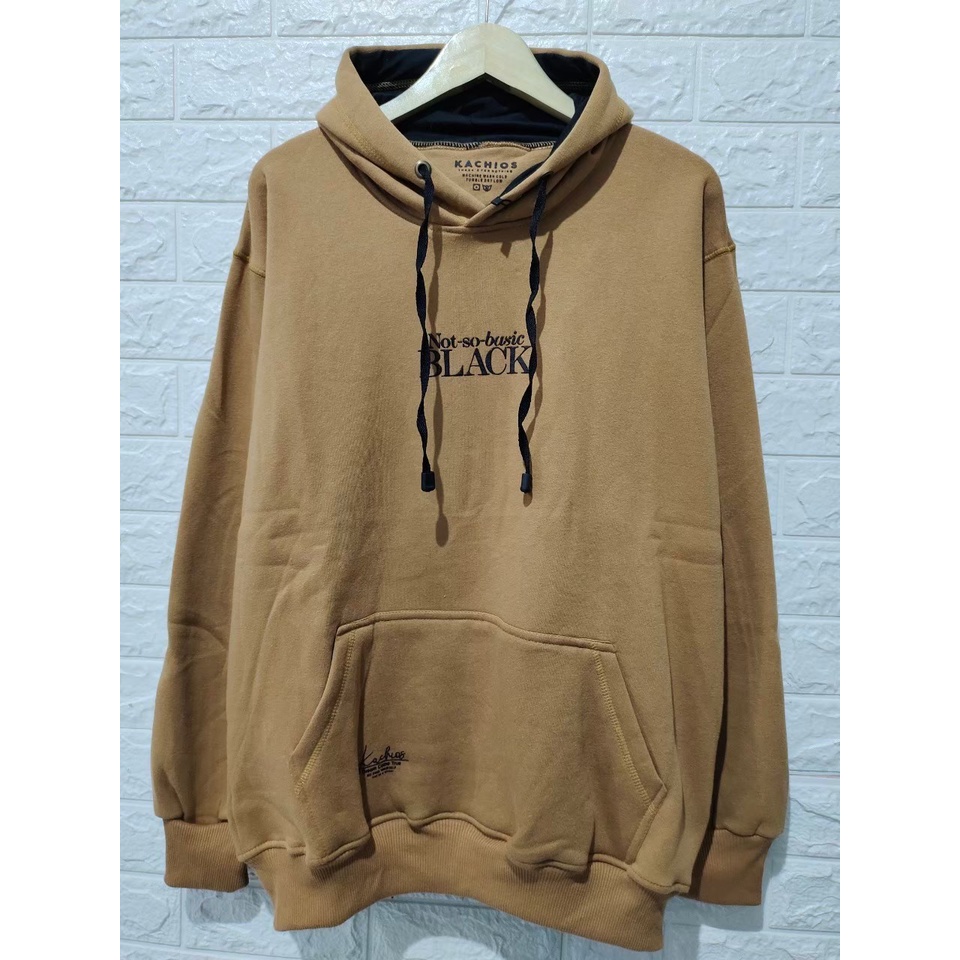 sweater hoodie pria distro original brand kachios not_so_basic black suwiter pria distro original ba