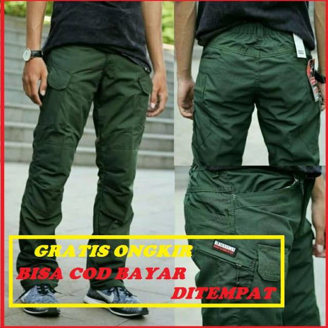 Celana Panjang Hijau Army Taktikal Blakhawk Size 28 - 38 PdL kargo sporty Polisi TNI Brimob