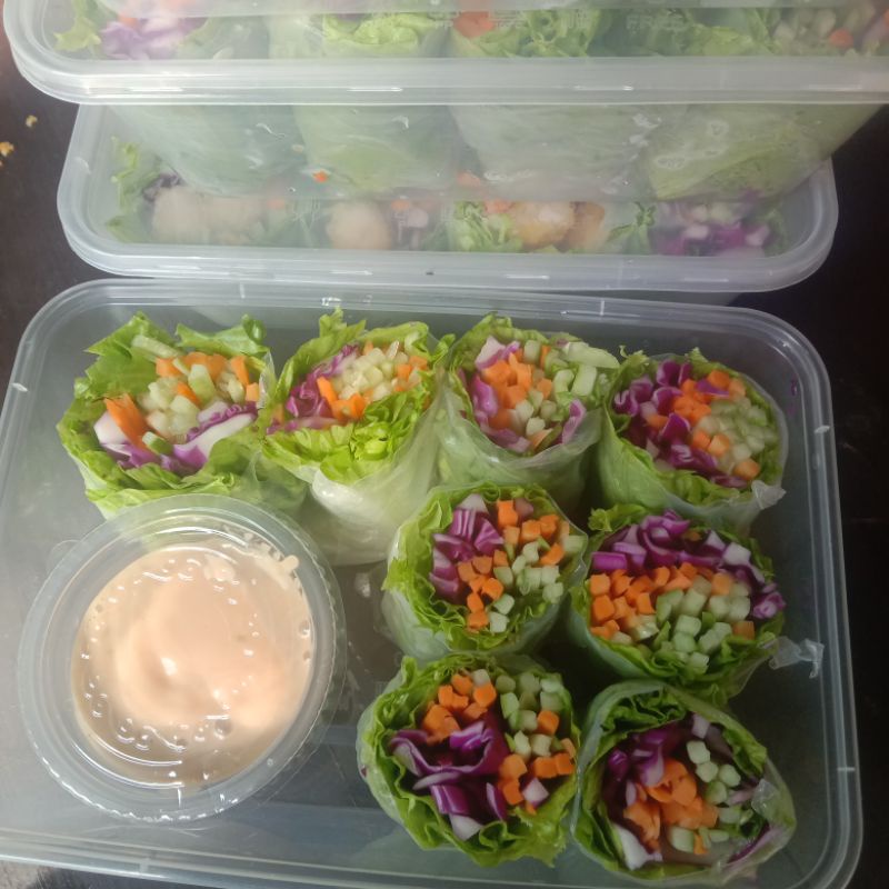 

salad sayur roll + udang