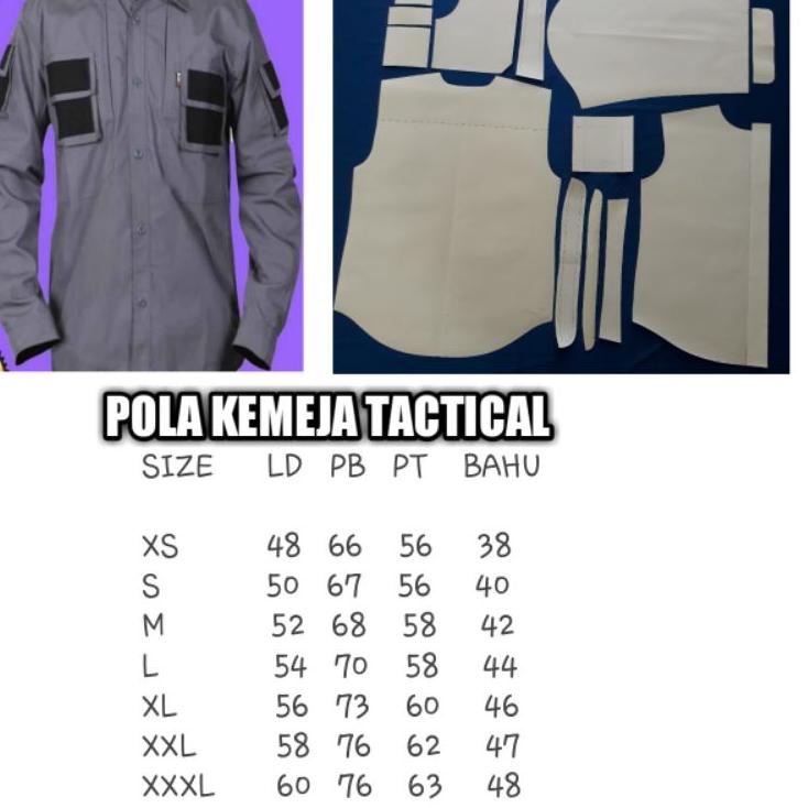 (qfuf -1) POLA INSTAN KEMEJA PRIA/TACTICAL/CASUAL/PDH/PDL ibvv497