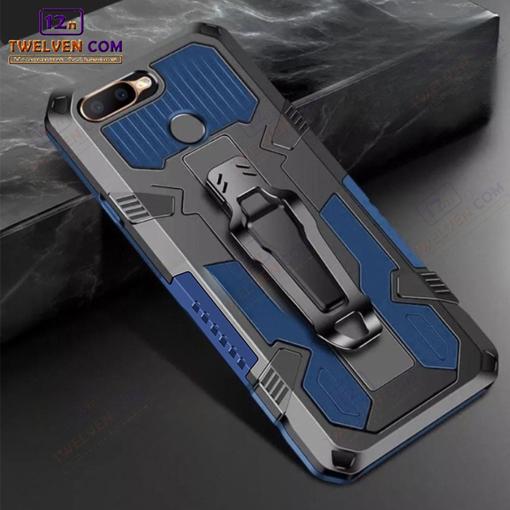 Case Shockproof Oppo A7 Armor Hardcase Stand Clip