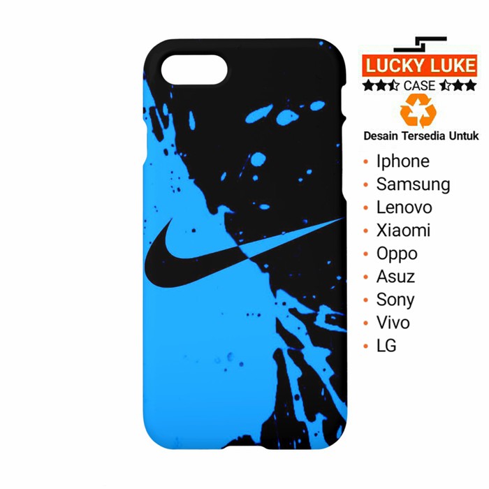 Nike Blue case zenfone 3 4 max samsung j5 j7 a3 a5 a7 s7 s8 oppo f5 f3