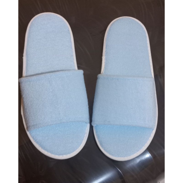 sandal lantai/hotel biru polos bahan babytery busa 8ml