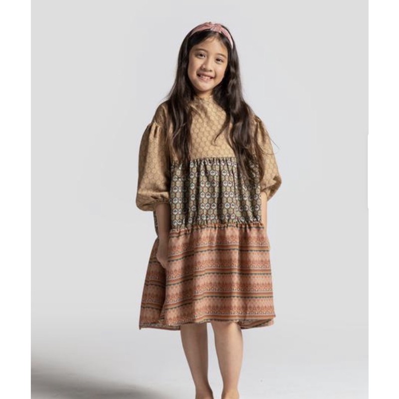 Kiya dress kids light sand kamiidea size 4