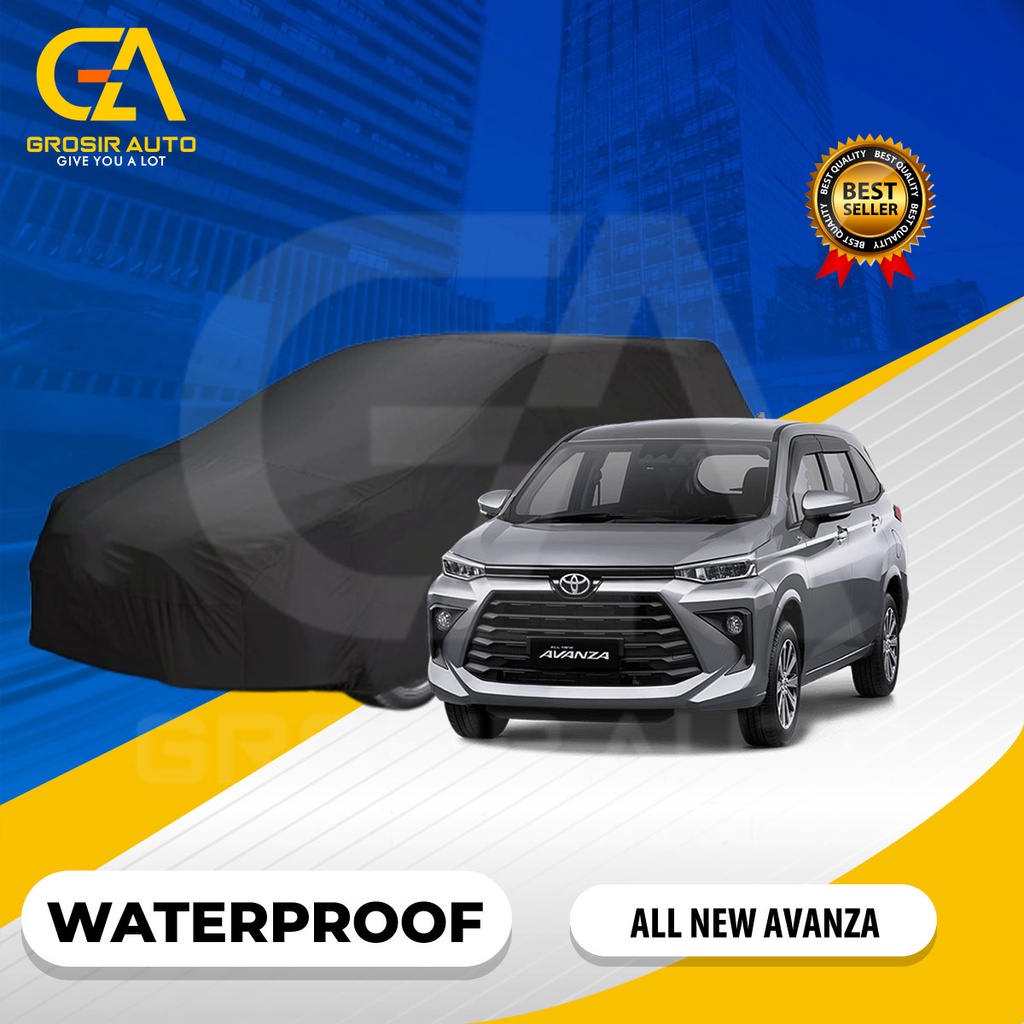 Sarung Body Cover Mobil Hitam /Sarung Penutup Mobil ALL NEW AVANZA Waterproof