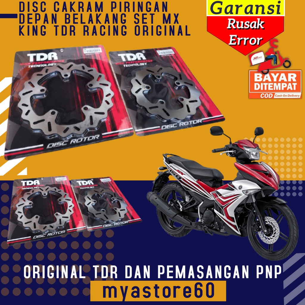 DISC CAKRAM PIRINGAN DEPAN BELAKANG SET MX KING TDR AKSESORIS SPAREPART MOTOR RACING ORIGINAL ORI