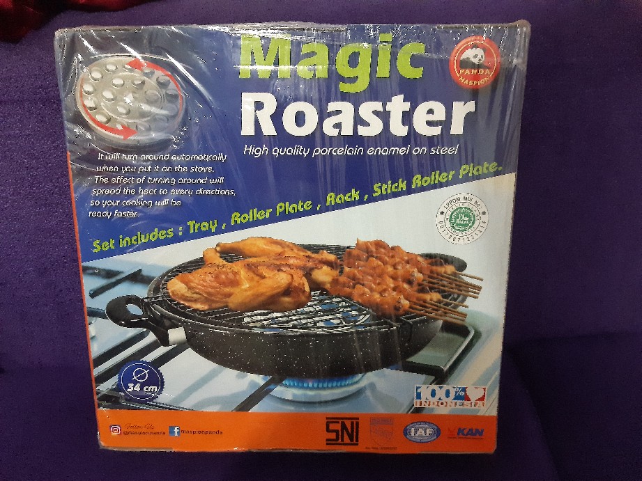 Maspion 34 Cm Magic Roaster Alat Pemanggang Sate, Ayam, Sosis Dll