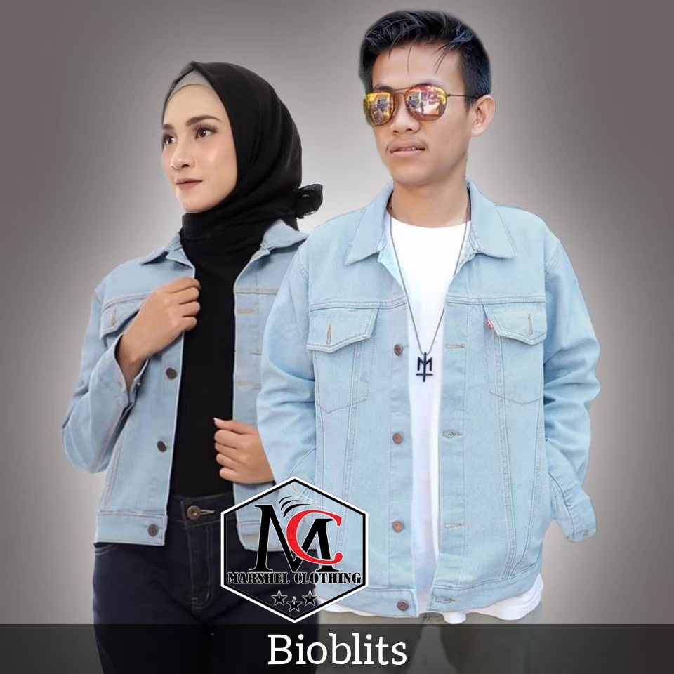 RCL - Jaket Jeans Couple Denim Best Seller Best Couple Cowok Cewek ( HARGA SEPASANG )