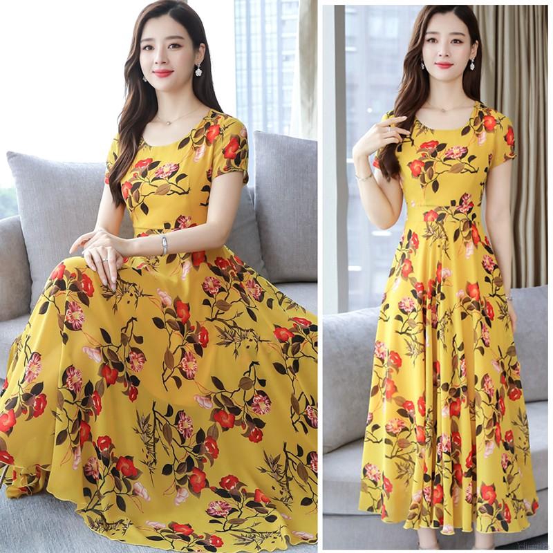 Dress Wanita Sexy Lengan Pendek Model Round Neck Longgar Dress Wanita Sexy Lengan Pendek Model Round Neck Longgar