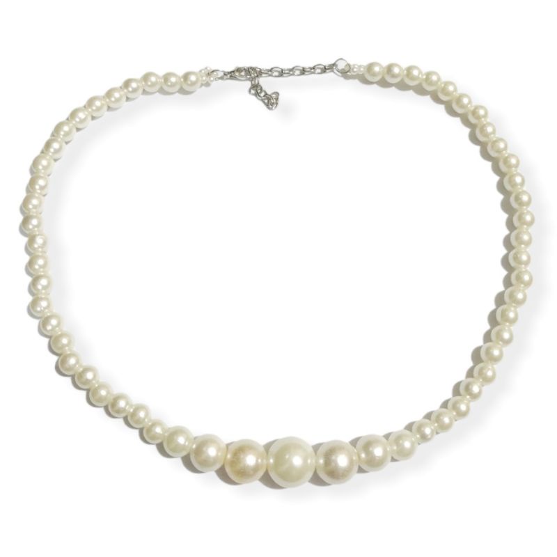 Zoey Big Pearl Necklace Kalung Mutiara Panjang Korea Jumbo