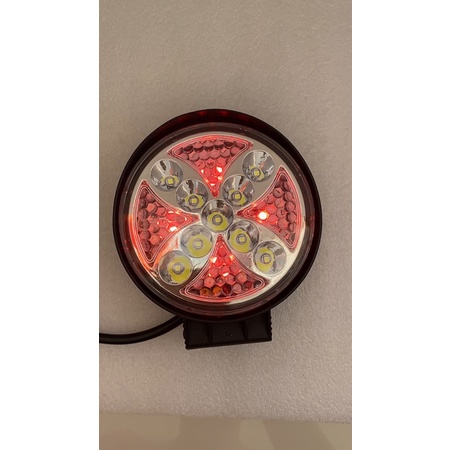 Lampu Sorot Tembak 9 Led 27 Watt 12-24 Volt Model Bulat Senja Nyala RGB