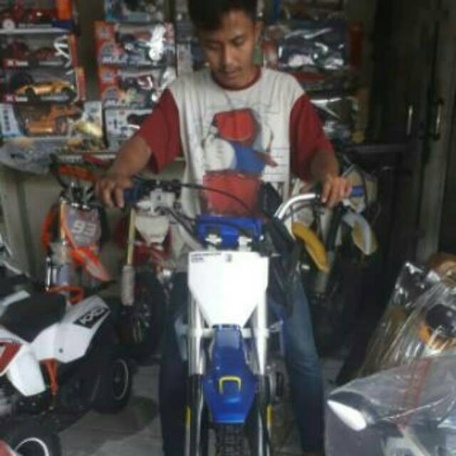 MOTOR MEDIUM TRAIL HUQYSVARNA 110CC MESIN 4 TAK~MOTOR MINI-MOTOR CROSS-MESIN HONDA-MAINAN MOTOR MINI