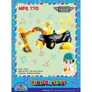 MAINAN ANAK MOBIL BAYI DORONG EXCAVATOR BEKO / MPS 770 / SHP TOYS / SGP