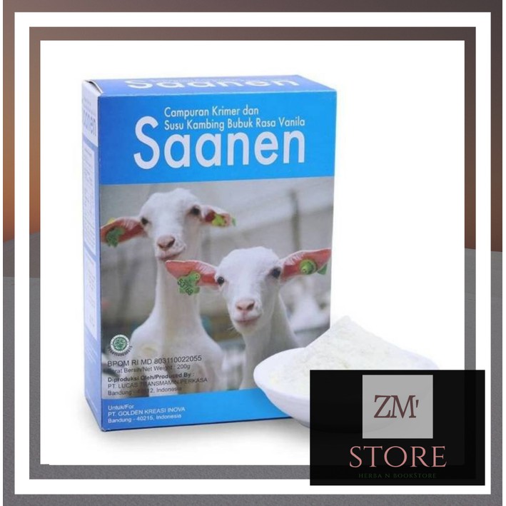 Susu Kambing Saanen Bubuk Etawa | Sanen Rasa Vanila Original 200 Gram