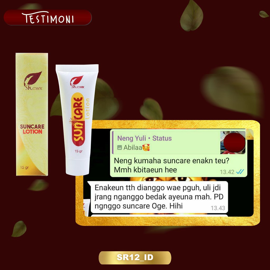 SUNCARE SR12 SPF 25 / SUN CARE SR12 / MELINDUNGI KULIT DARI SINAR UV A &amp; UV B