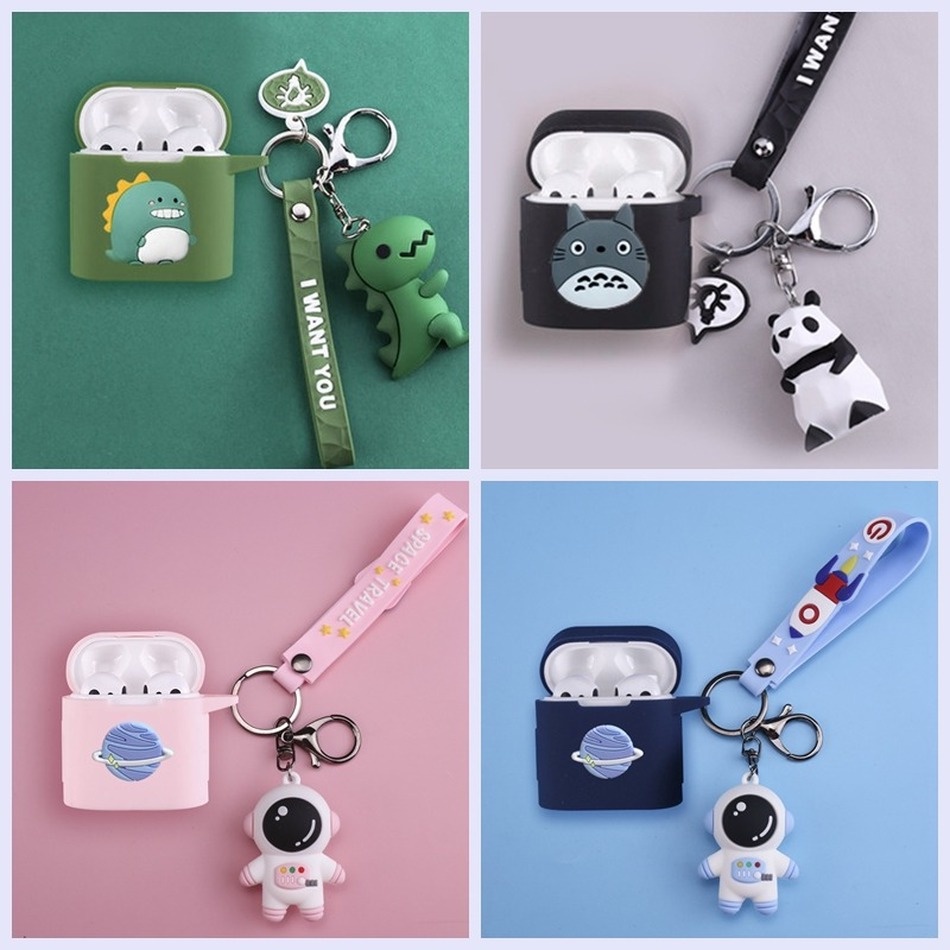 Casing Silikon Motif Kartun Dinosaurus Untuk Xiaomi Mi Air 2 2s AirDots Pro 2s