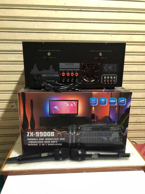 Ampli mixer power ZX-9900B ampli + mic wireless 2.original.