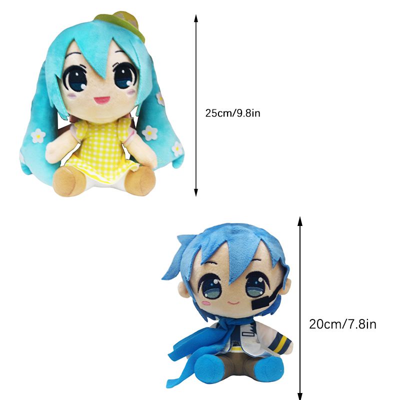 25cm Hatsune Miku Anime Figure Boneka Plush Toys Cartoon Stuffed Dolls Cute Soft Kids Girls Gift Mainan