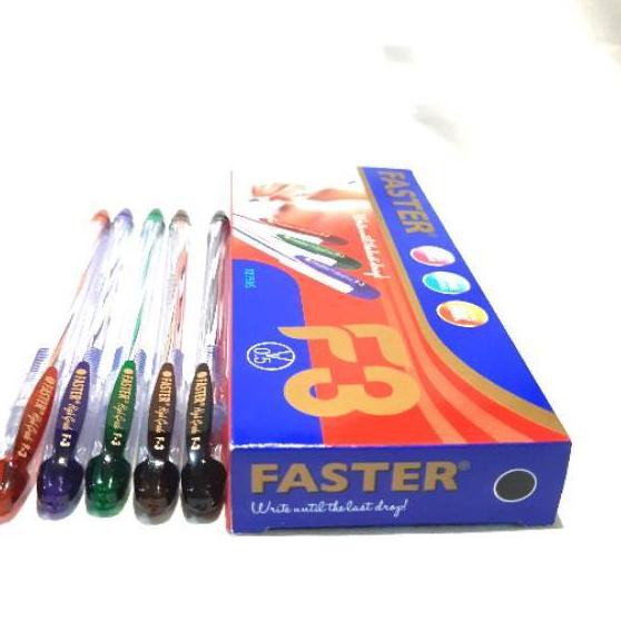

PALING HOT!! (qeb-655) (ISI 12)Pulpen/Bolpen/Ballpoint/Ballpen/Balpen/Bolpoint Faster F3 0.5 (HITAM)