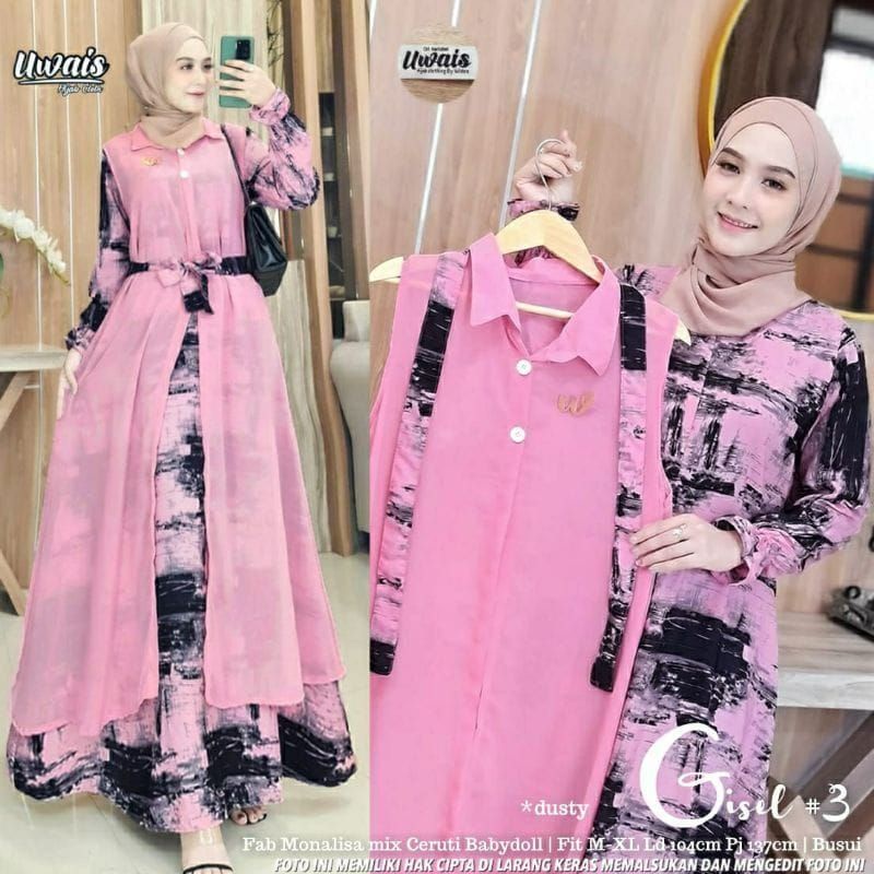 Gisel Maxy Dress / Gamis set outher