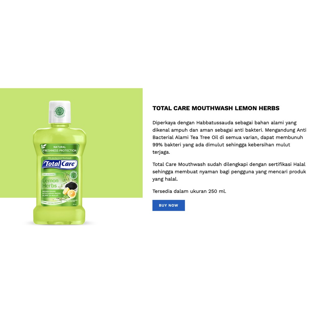 Total Care Mouthwash Lemon Herbs