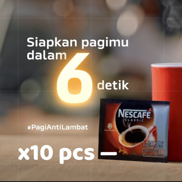 

Nescafe Classic Kopi Murni Mini Sachet 2 gr isi 10's