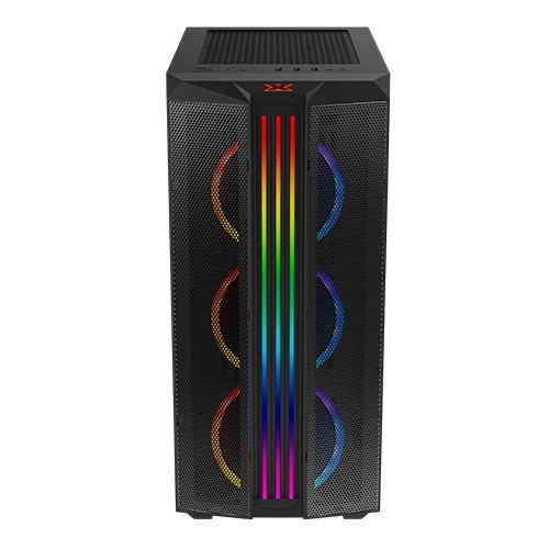 PC Case Gaming XigmaTek With 4 Fan ARGB A-RGB Trident - Casing Komputer