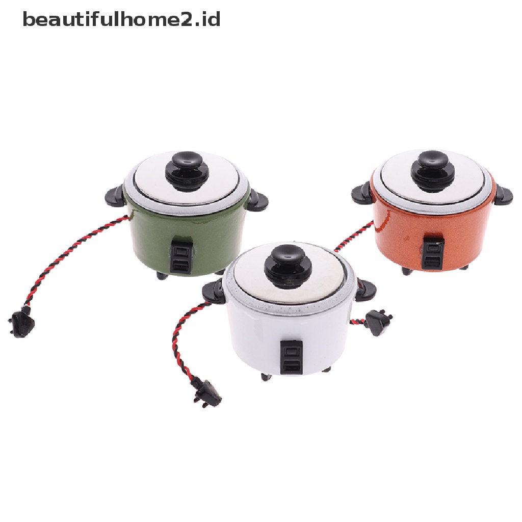 Beautifulhome2. Buku Literatur Dalam Bahasa MandarinId 1pc Miniatur Rice Cooker Skala 1: 12 Untuk Aksesoris Dapur Rumah Boneka