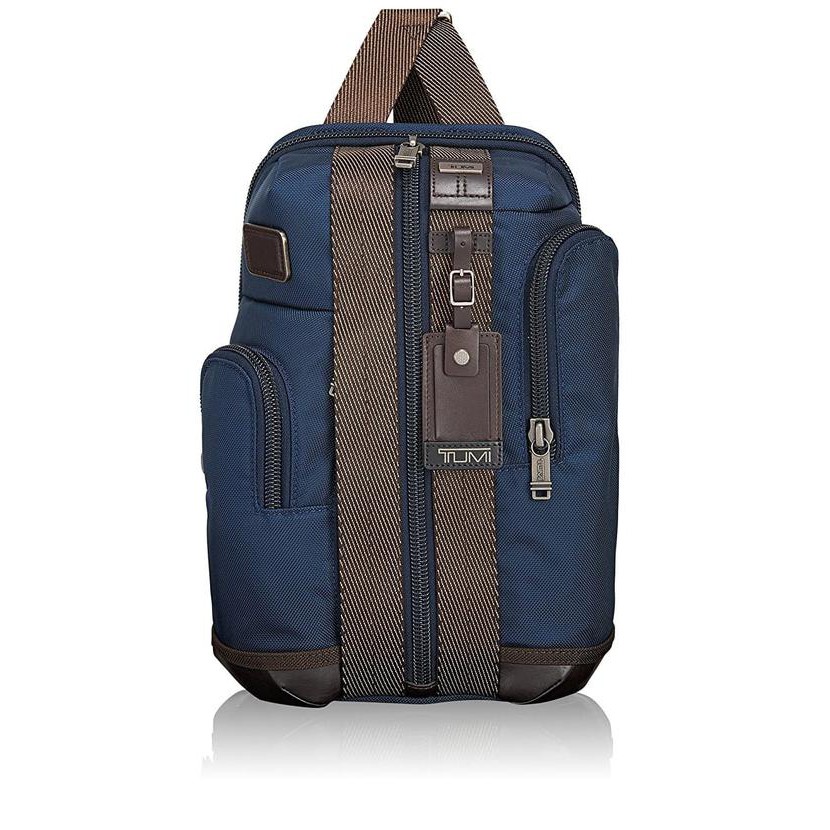 Tumi Saratoga Sling Bag / Tas Selempang Premium Quality - Coklat Loreng Terbaru