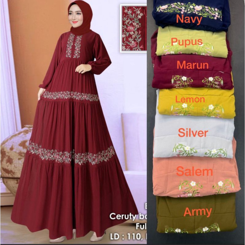 *DRESS  FIRA BORDIR ORIGINSL CERUTI BORDIR*