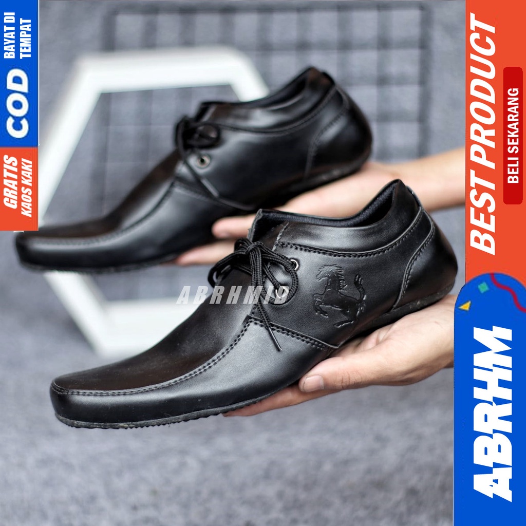 ABRHM x LETO Sepatu Formal Casual Pantofel Pria Kerja Kantor Kuliah Cowok Keren Originall