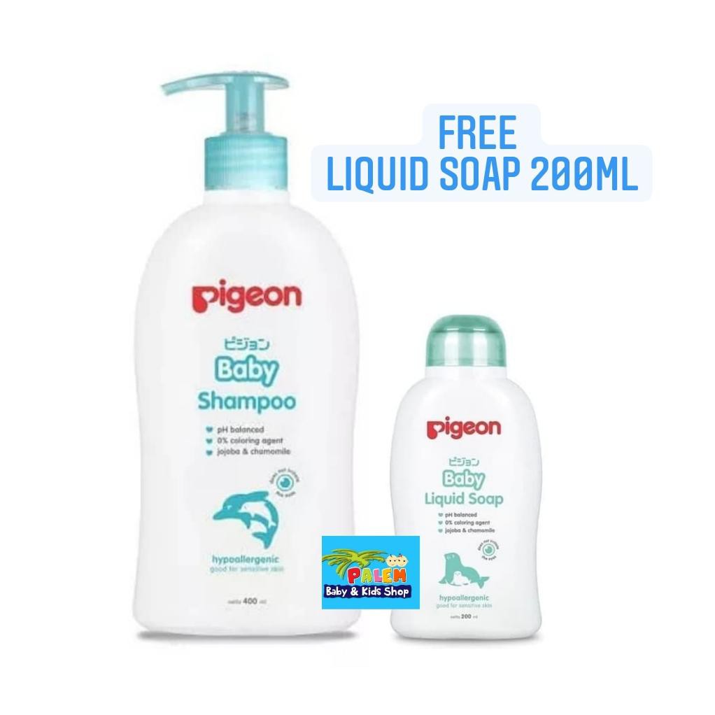 PIGEON Baby Shampoo Chamomile 400Ml - Dan baby shampoo 400ml free liquid soap Paraben Free 1168