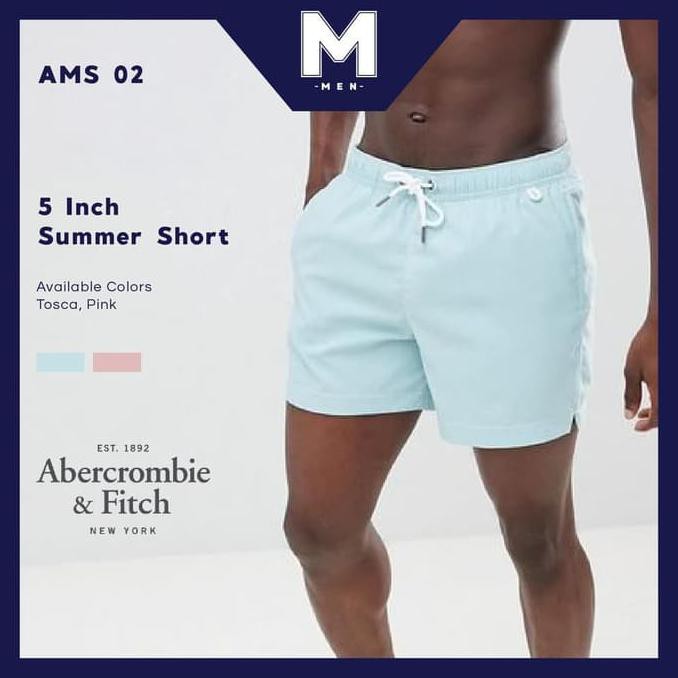 Abercrombie Celana Pendek Pria Abercrombie 5" - Celana Pantai Ori Sajidin73