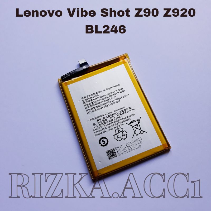 Baterai Batre Hp Lenovo Vibe Shot Z90 Z920 BL246 BL-246 Battery Batere Hp