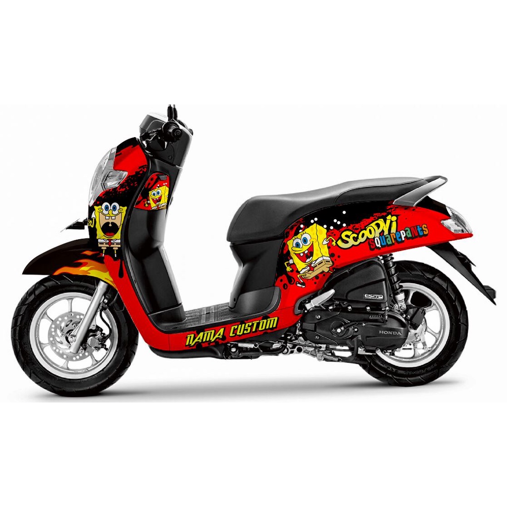 Stiker Full Body Decal Scoopy Karbu / FI 2012-2016 / NEW FI 2017-2019 Prestige 2020 / 2025 Spongebob
